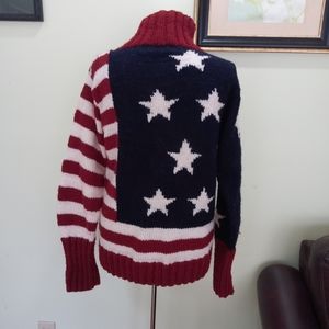 NWOT Hand Made American Flag sweater